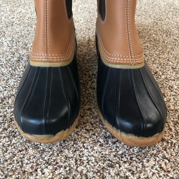 Lands' End Black and Tan Winter & Rain Boots - New No Box - Picture 2 of 9
